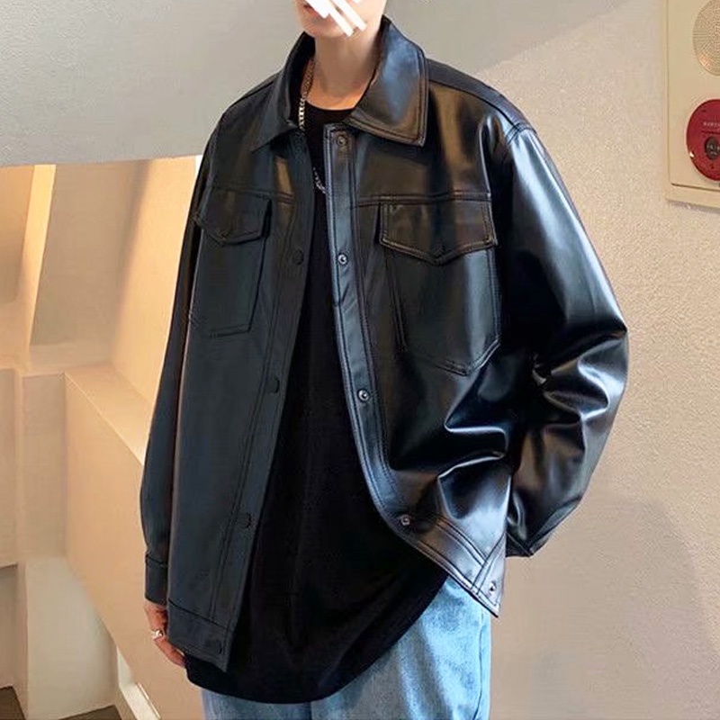 Áo khoác da tay dài phong cách hiphop cá tính sành điệu