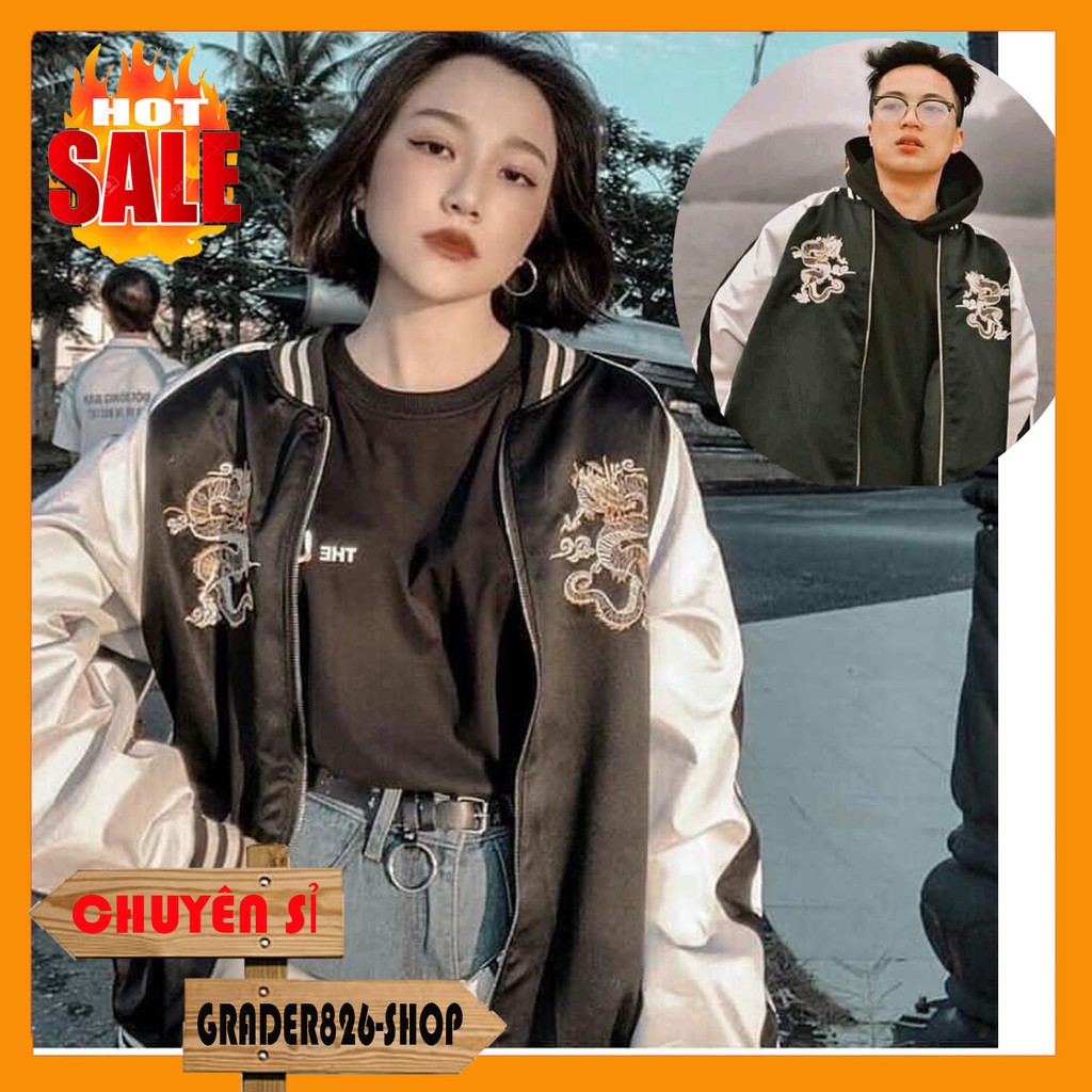 [DEAL] Áo Khoác Dù Nam Nữ Unisex - Áo Khoác Bombers Jacket rồng Siêu Hot ( kèm ảnh thật )