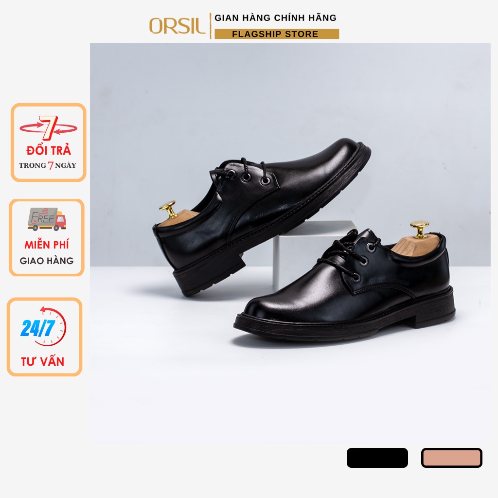 Giày tây da nam ORSIL 2 màu nâu và đen
