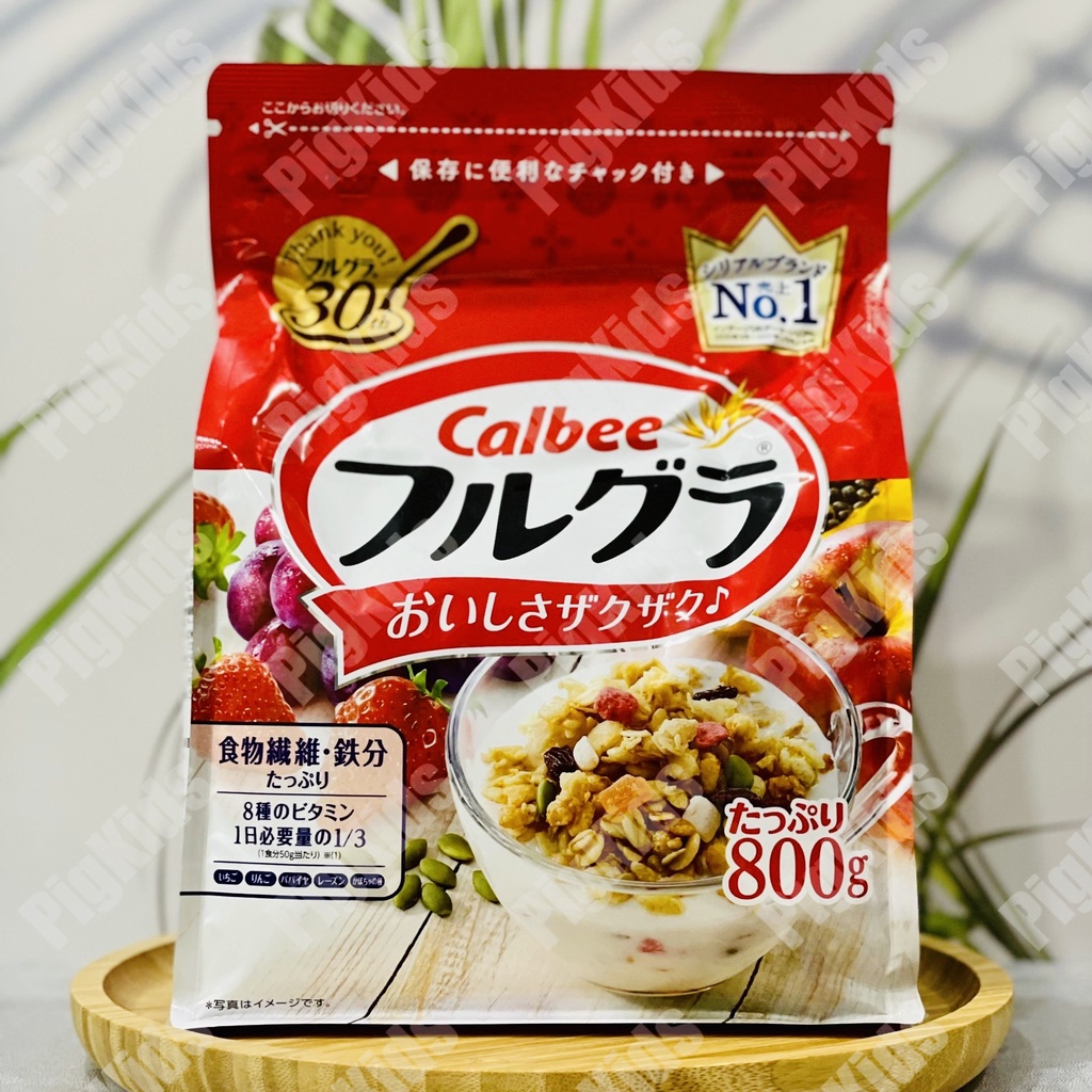 [Mã GROSALE1 giảm 8% đơn 500K] Ngũ cốc trái cây calbee Nhật Bản 800g