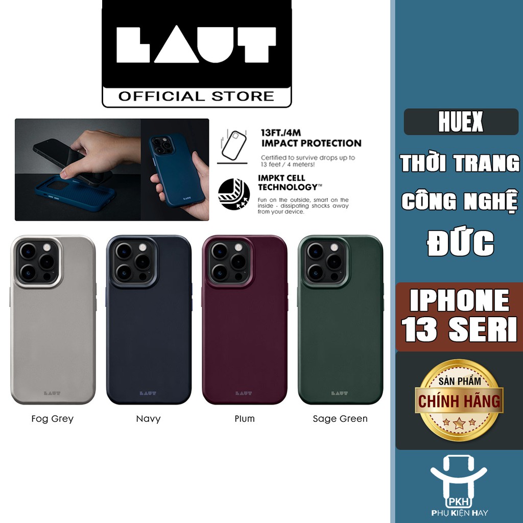 Ốp lưng chống sốc Laut Huex - Thương hiệu Đức chính hãng dành cho iPhone 13 | 13 Pro | 13 Pro max
