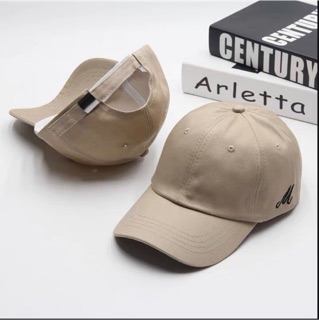 Korean Trendy Sewn On Embroidered Basic Visor Baseball Cap