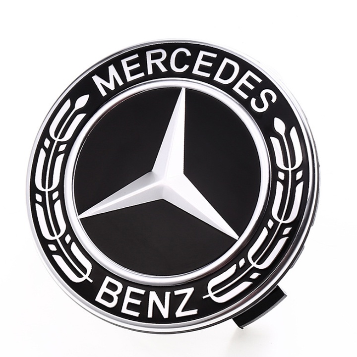 Logo chụp mâm bánh xe ô tô Mercedes Benz BZ75 - Đường kính 75MM