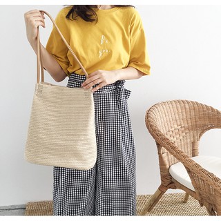 Túi cói đi biển dây da HOT_chụp ảnh sống ảo đẹp