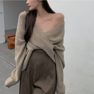 (R61) áo len ulzzang hàn quốc trễ vai thời thượng