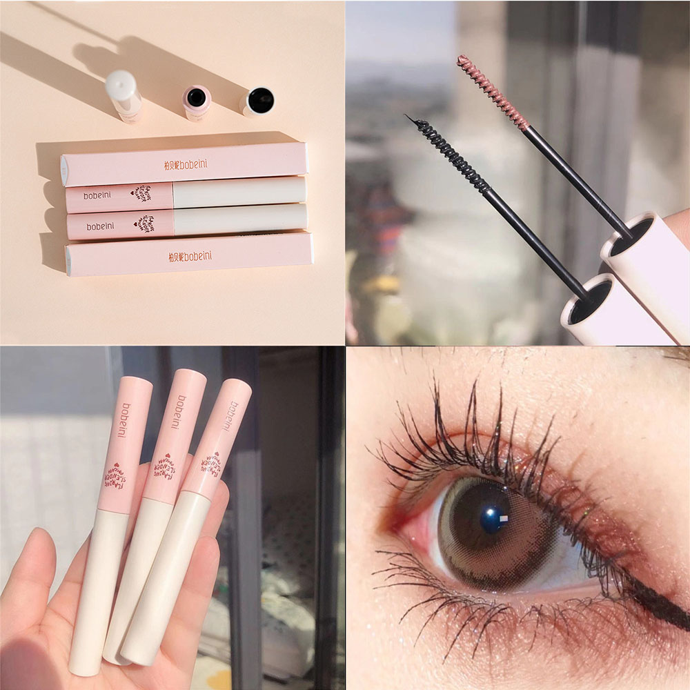 [Hàng mới về] Mascara chải dài và cong lông mi tự nhiên đầu cọ mảnh chống thấm nước lâu trôi dành cho trang điểm