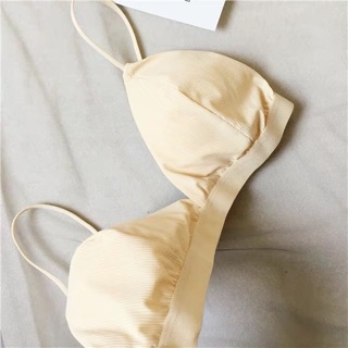 Bra cotton gân mềm
