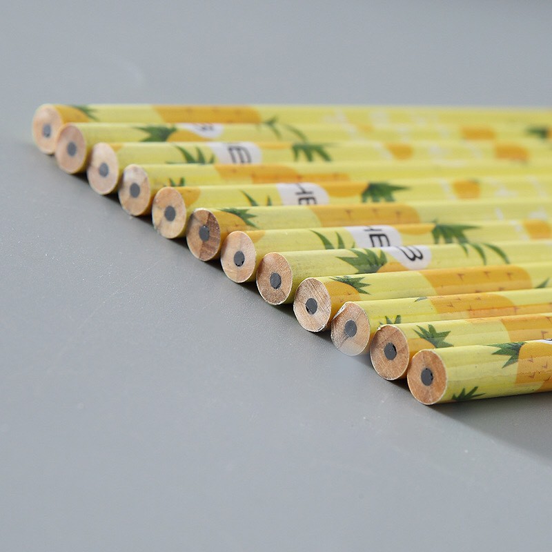 Hộp 12 chiếc bút chì HB hình hoa quả có kèm gôm tẩy cực xinh_bút chì cute cho học sinh