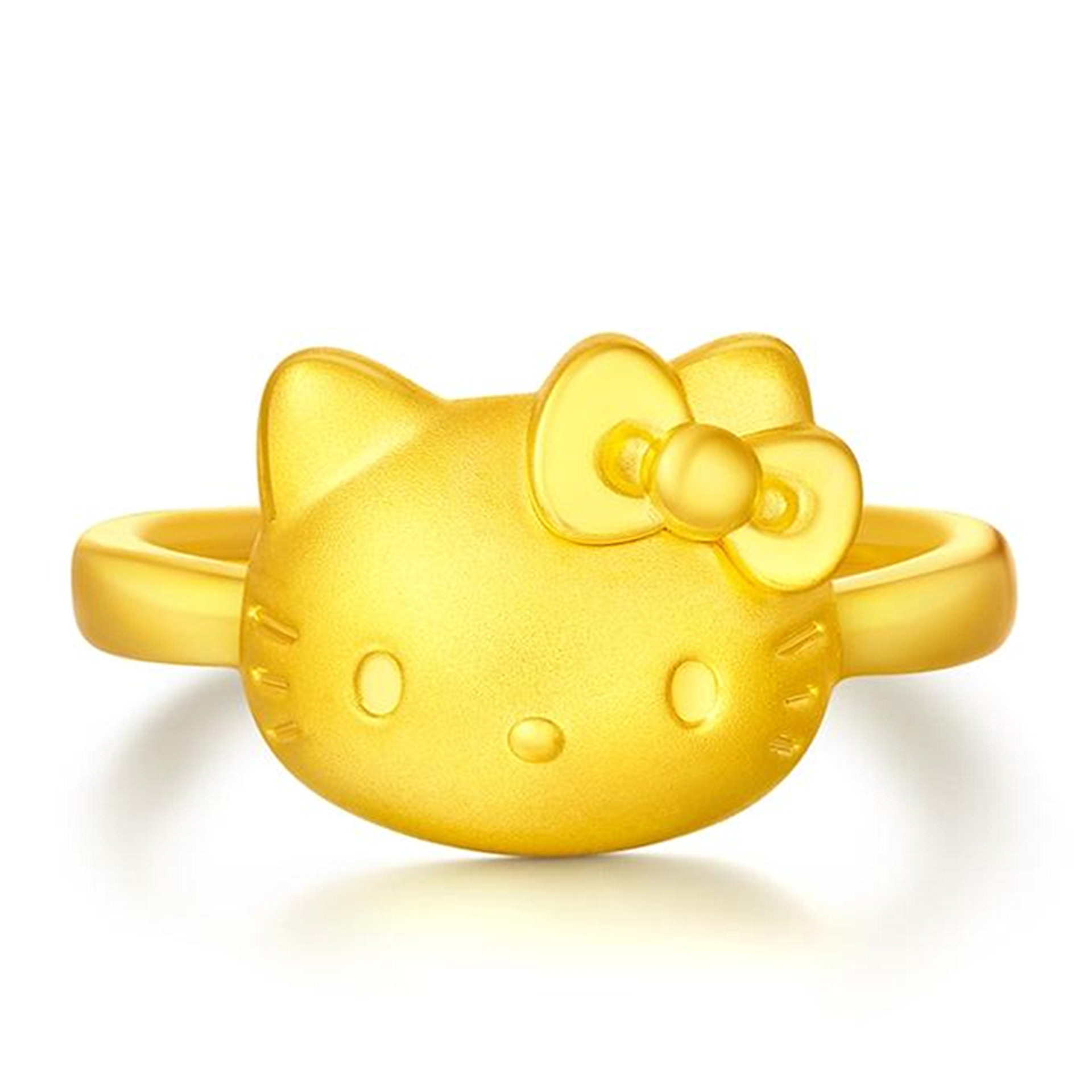 Nhẫn Mạ Vàng Hình Hello Kitty