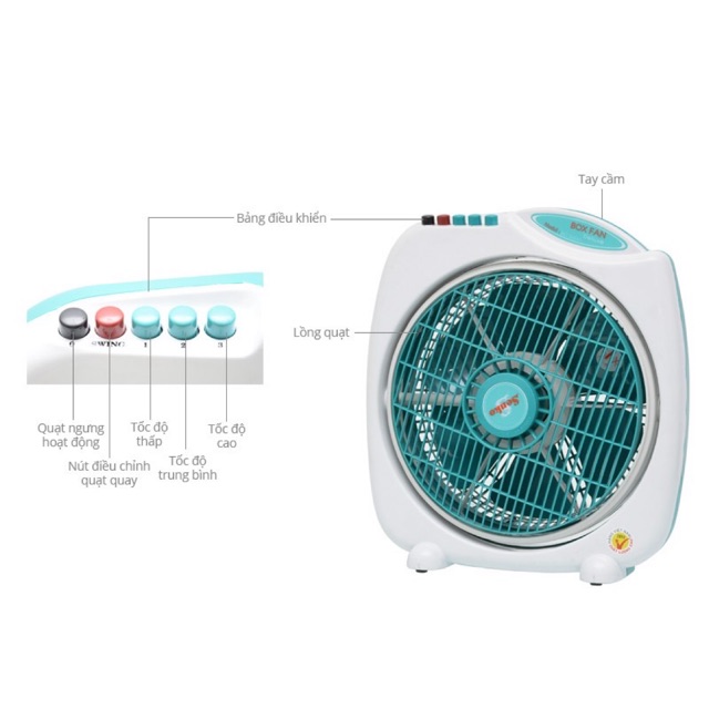 Quạt Bàn Đảo BD1010 SENKO (BH 2 Năm)