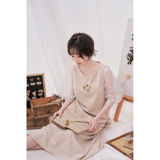 Đầm thêu cột dây_T.DCD_D6  hangkao closet