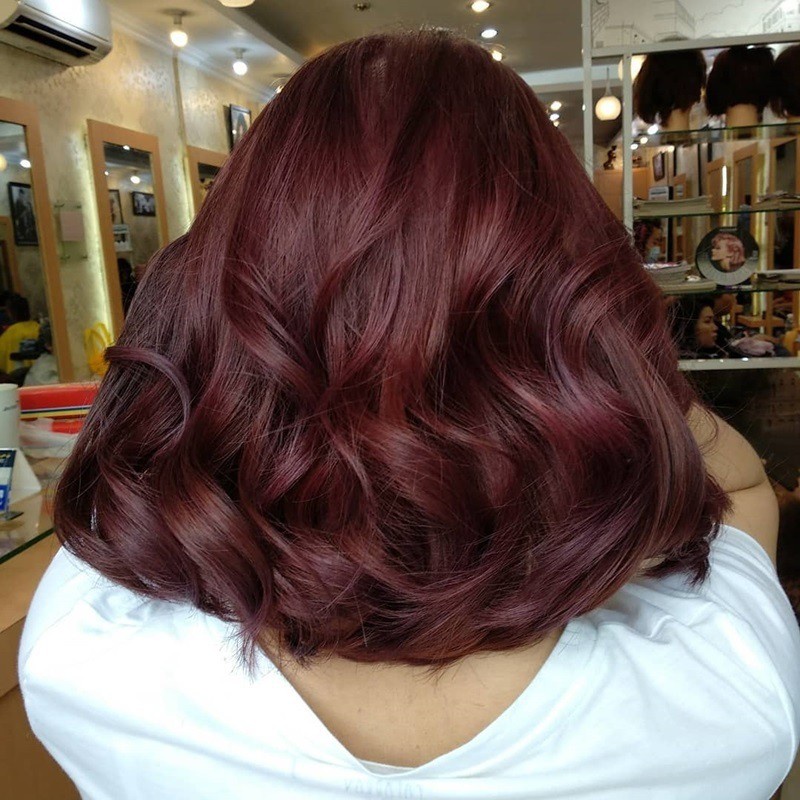 Thuốc Nhuộm Tóc Màu NÂU TÍM Không Tẩy | Bơ HAIR