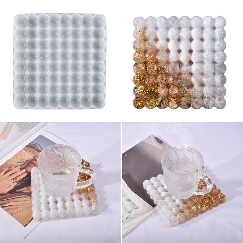 Khuôn Silicone Làm Đế Lót Ly Hình Bán Nguyệt DIY