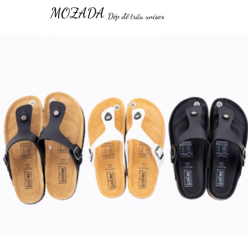 Dép Birken đế trấu unisex bioline chữ T W07