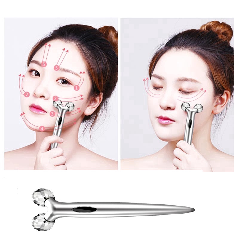 Cây lăn massage mặt bằng kim loại tiện dụng