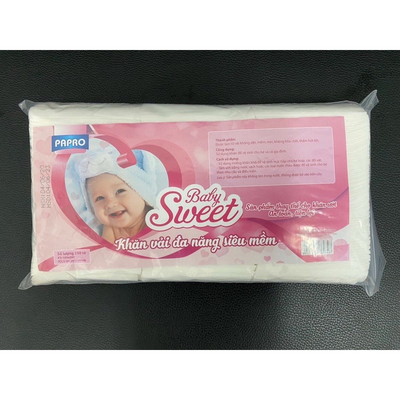 Khăn Khô dành cho trẻ , Khăn Vải đa năng siêu mềm Baby Sweet