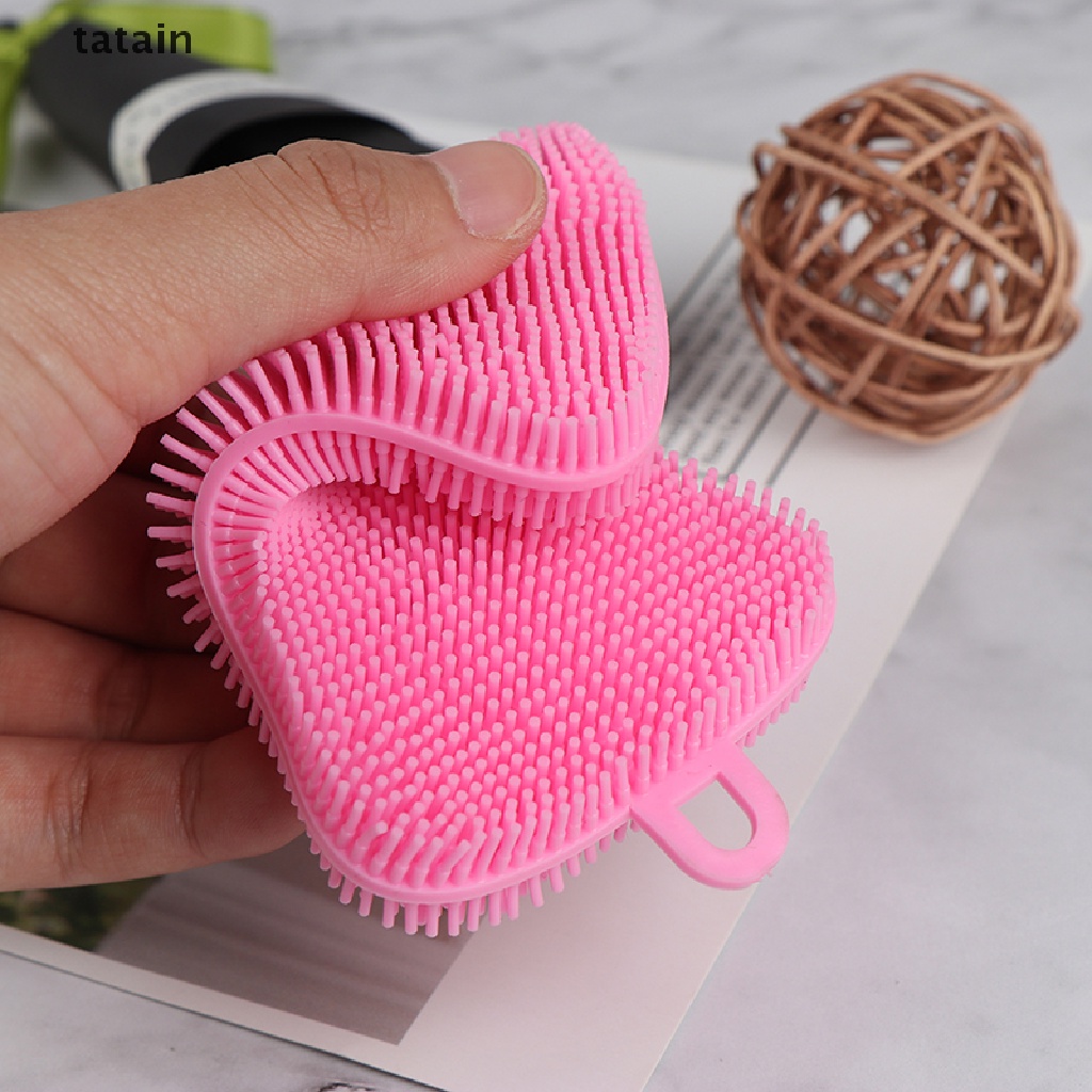 [TAT] Silicone Dish Washing Brush Pot Pan Sponge Scrubber Kitchen Cleaning Tool CVX