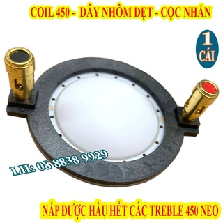 Coil loa treble neo 44.4mm có cọc nhấn - dùng cho hấu hết treble neo 450 - giá 1 chiếc