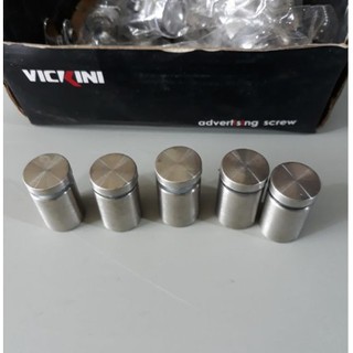 ỐC GIỮ KÍNH INOX VICKINI Þ25x40 PSS bóng