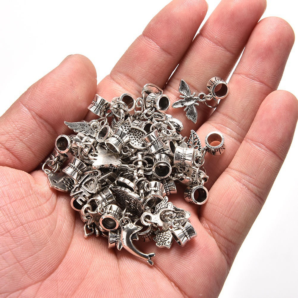 Set 40 Hạt Bạc Tây Tạng Châu Âu