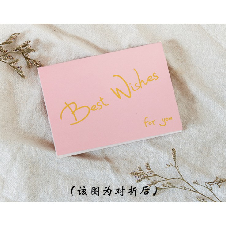 [Thiệp đẹp] Thiệp chúc mừng in chữ Best Wishes và Thanh You đơn giản – Thiep09