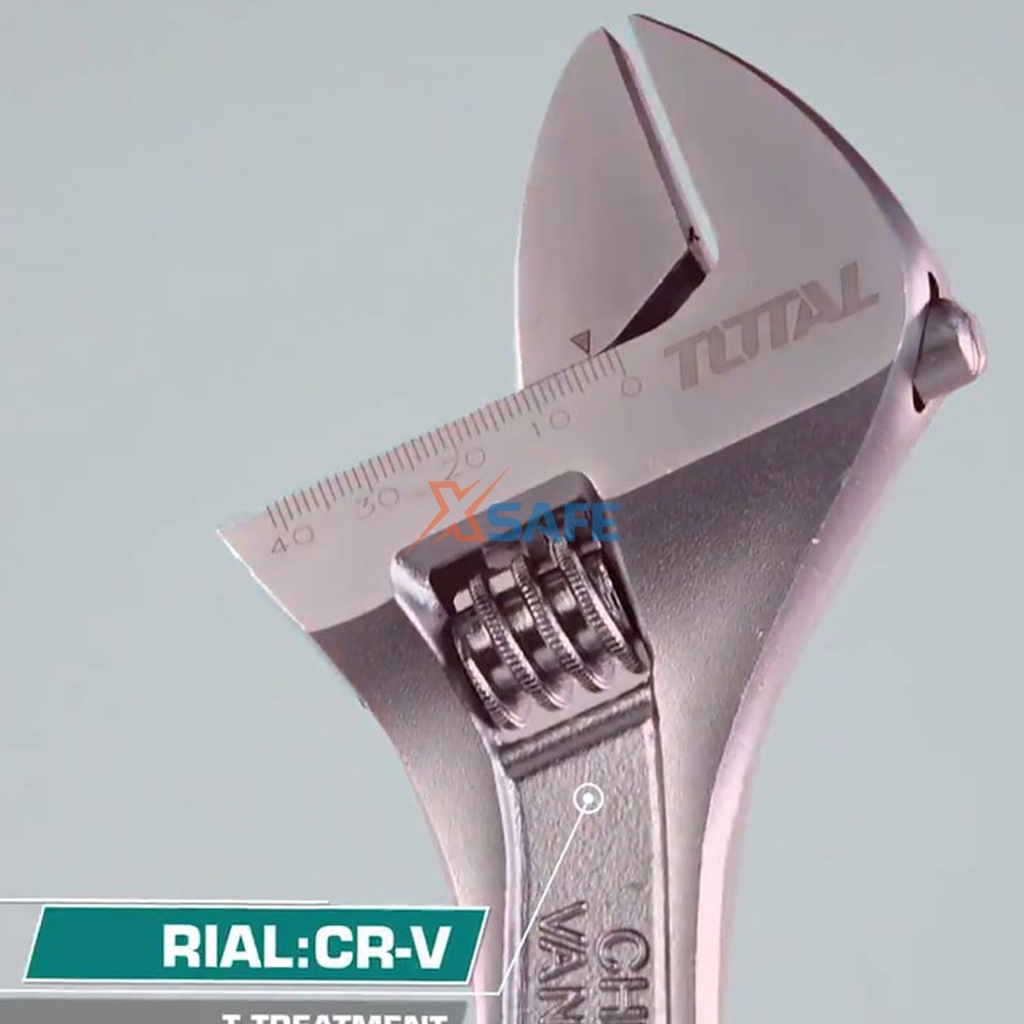 Mỏ lết công cầm tay đa năng TOTAL 6inch -12inch Cờ lê thép Cr-V siêu cứng, chống rỉ, tháo mở bulong, sữa chữa máy móc