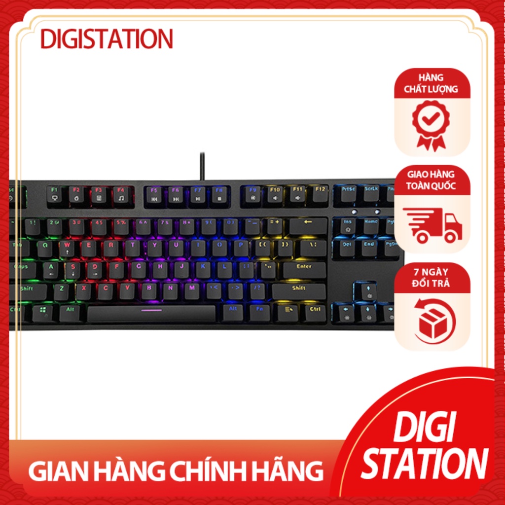 Bàn Phím Chơi Game Cơ E-DRA EK387L – Rainbow Giao Diện USB Type Chính Hãng
