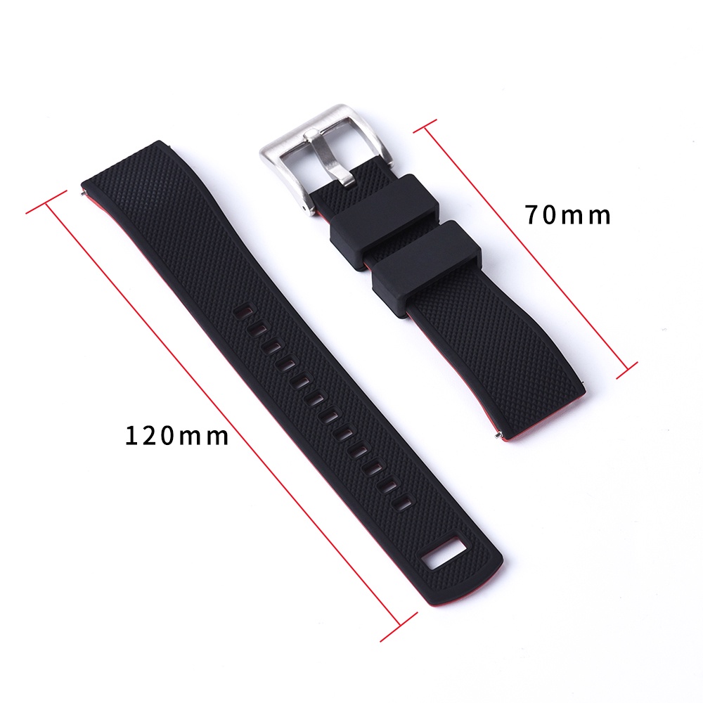 Dây Đeo Đồng Hồ Thay Thế Bằng Cao Su Silicone 20mm 22mm Chống Nước Cho Nam Và Nữ