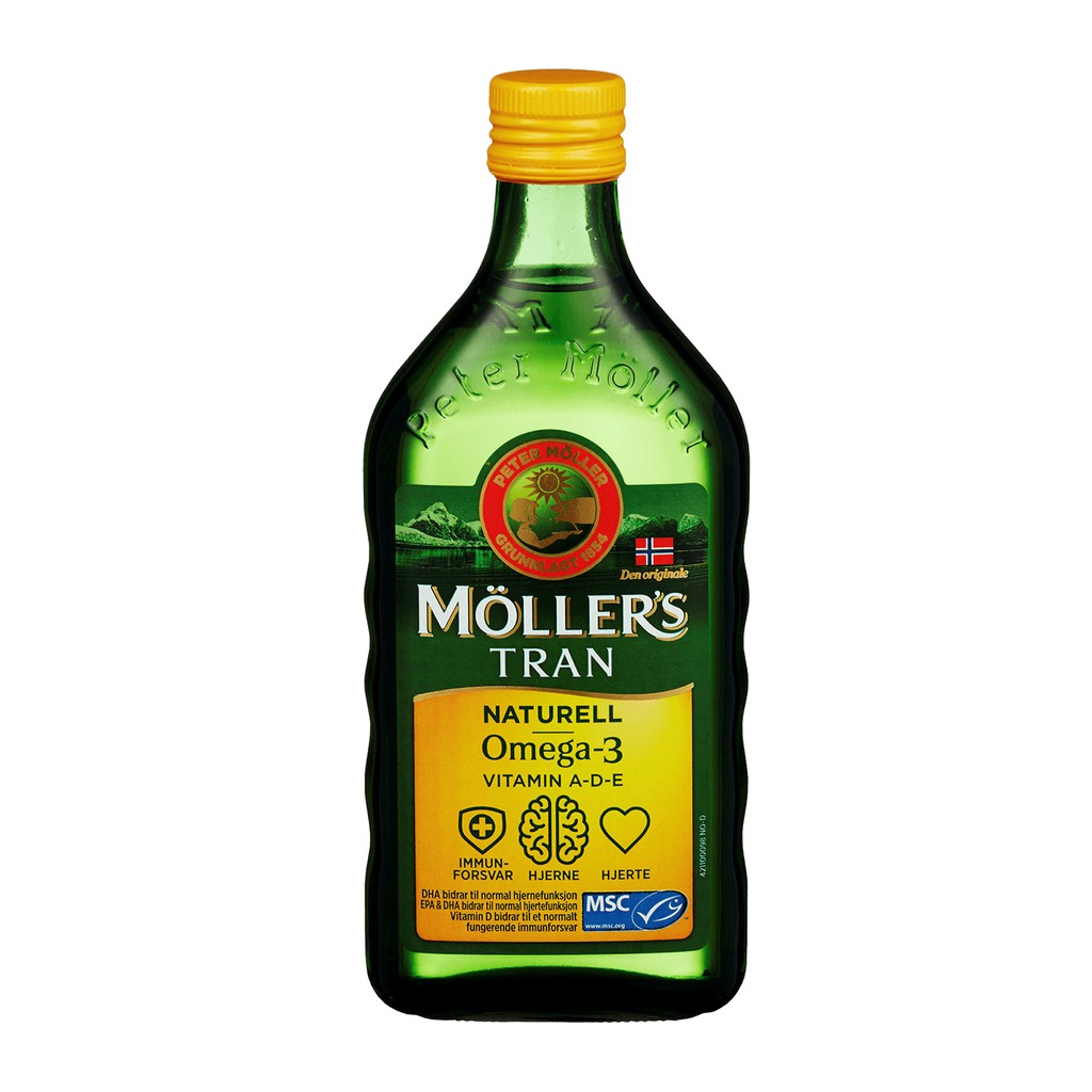 Dầu gan cá tuyết Mollers tran -Bổ sung dầu gan cá (DHA + EPA) và vitamin A, D,  Tốt cho não bô, mắt, da
