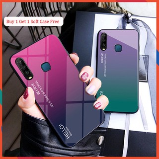 Ốp điện thoại nhựa cứng chống trầy màu sắc gradient cho VIVO U10 Y11 Y15