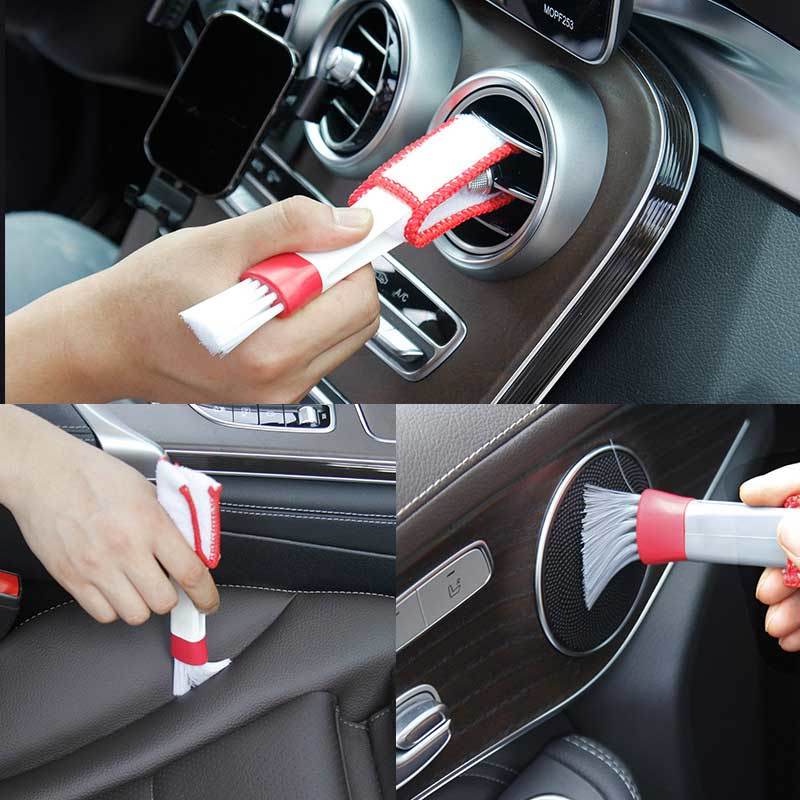 Dụng cụ vệ sinh lỗ thông gió xe hơi hai đầu bằng sợi micro chất lượng cao