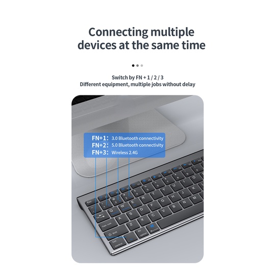 CHUYI Bộ Bàn Phím Và Chuột Không Dây Bluetooth 3.0 5.0 2.4Ghz 109 Phím Có Thể Sạc Lại Cho iPad Laptop Điện Thoại Notebook