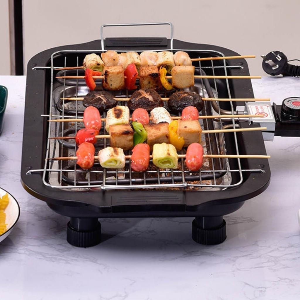 Bếp nướng điện không khói Chính Hãng ELECTRIC BARBECUE siêu bền bỉ và tiết kiệm điện, Tặng Kèm Khăn Lau Đa Năng Cao Cấp