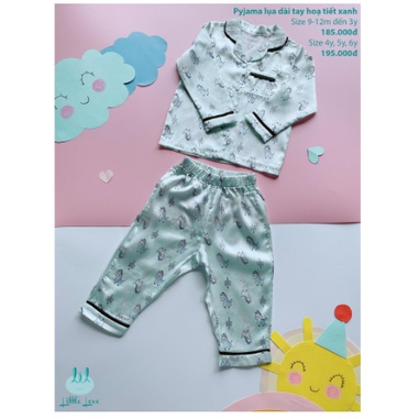 ❣️SALE❣️Bộ pyjama lụa dài tay họa tiết trẻ em Little Love❣️𝐓𝐔𝐓𝐈𝐂𝐀𝐑𝐄❣️