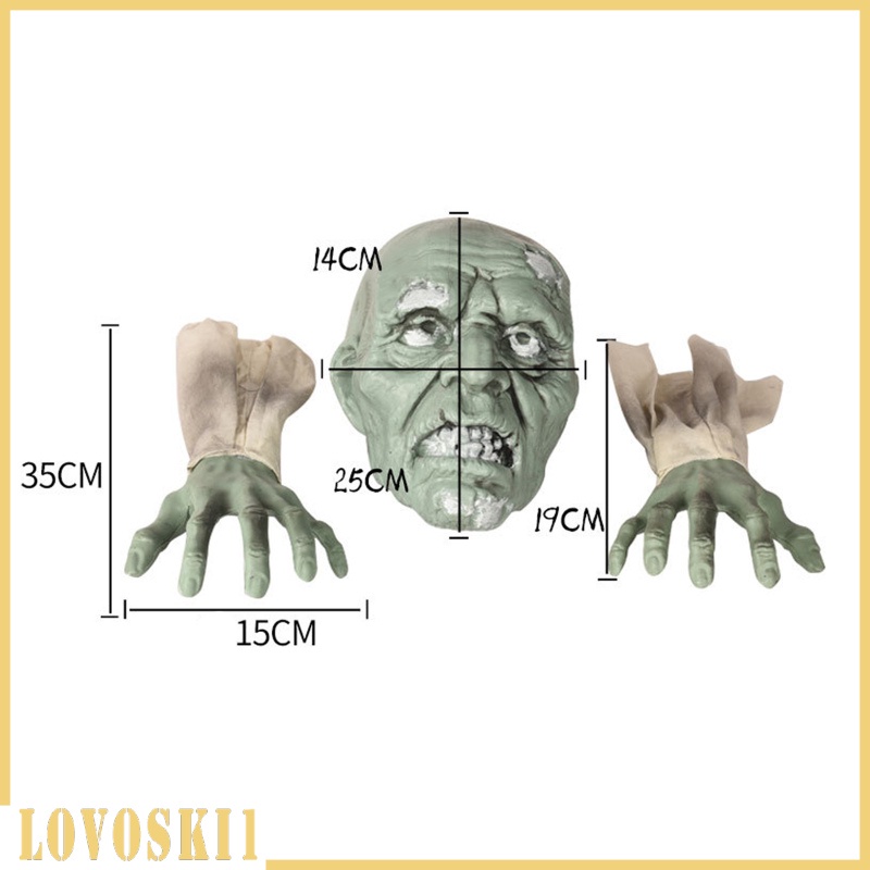 [LOVOSKI1]Horrible Lawn Zombie Decoration Garden Arms Ornament Realistic Spooky Statue