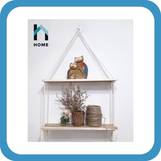 Kệ treo tường gỗ tự nhiên có dây tặng kèm móc treo tường