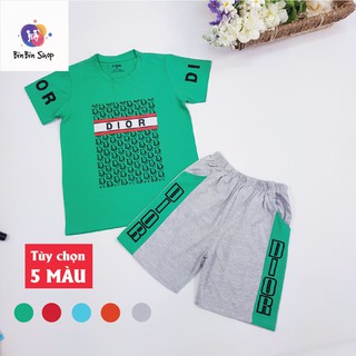 Bộ quần áo cho bé Nam in chữ ngộ nghĩnh chất liệu 100% Cotton thoáng mát, form chuẩn BinBin Shop cho bé từ 25kg-60kg