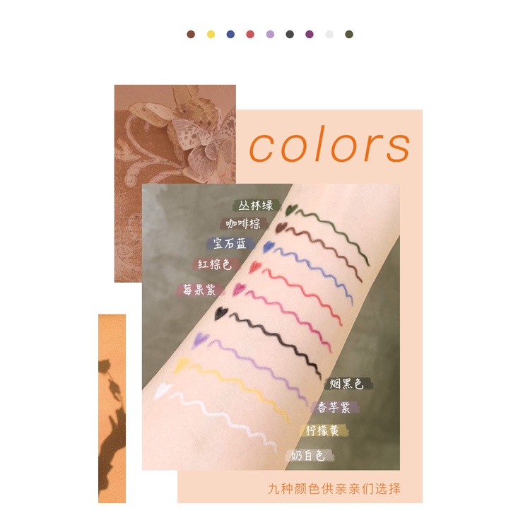 Bút Kẻ Mắt Dạng gel Chống Thấm Nước Với 9 Màu Lựa Chọn Độc Đáo