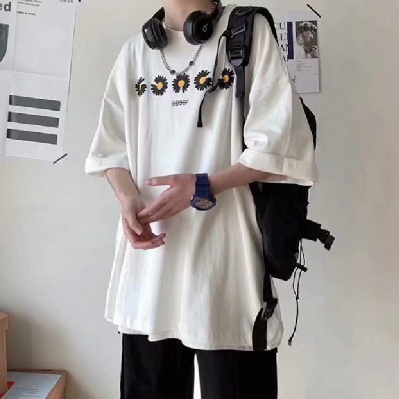 Áo Thun Dáng Rộng In Họa Tiết Hoạt Hình Phong Cách Hip Hop Hàn Quốc Thời Trang Cho Nam Và Nữ