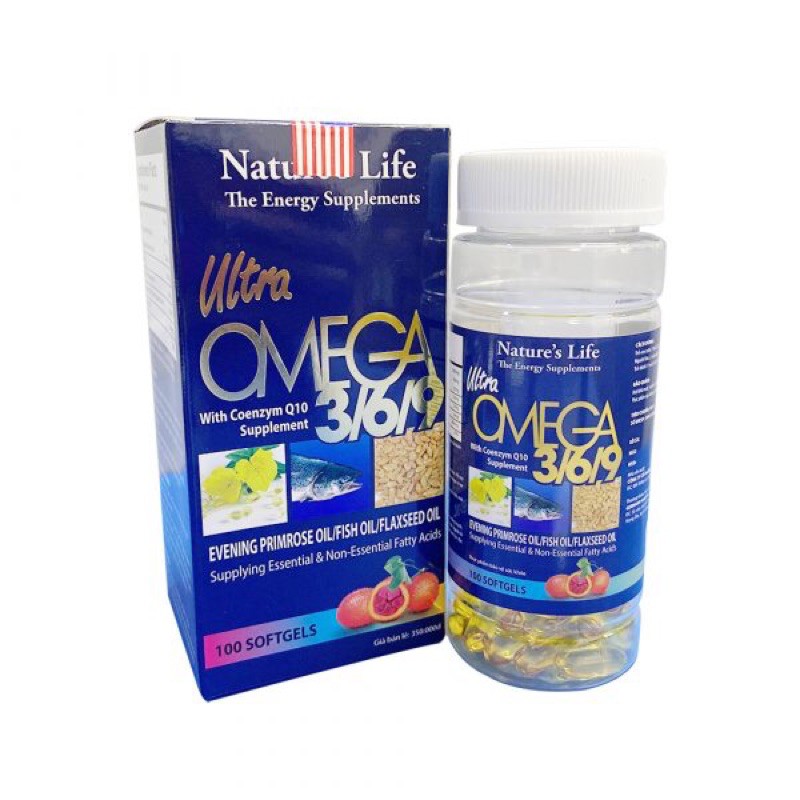 Viên dầu cá Omega 369 Nature life (Nature's life) - hộp 100 viên