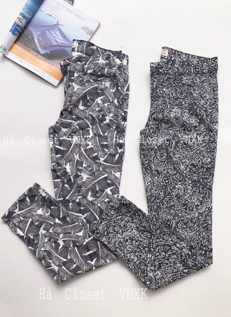 Quần Skinny Khaki Hoa Văn Nữ- (Xuất dư xịn đẹp)