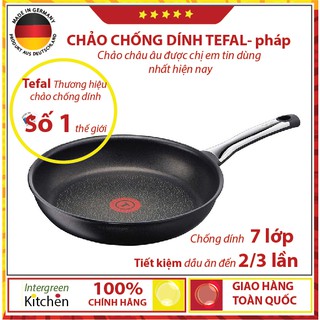 Chảo chống dính Tefal Talent Pro - made in france- sx tại pháp kích thước 22 cm lòng trong và 23.5 lòng ngoài