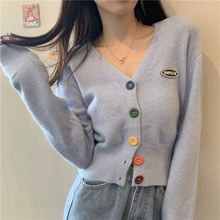 Áo len cúc nhiều màu