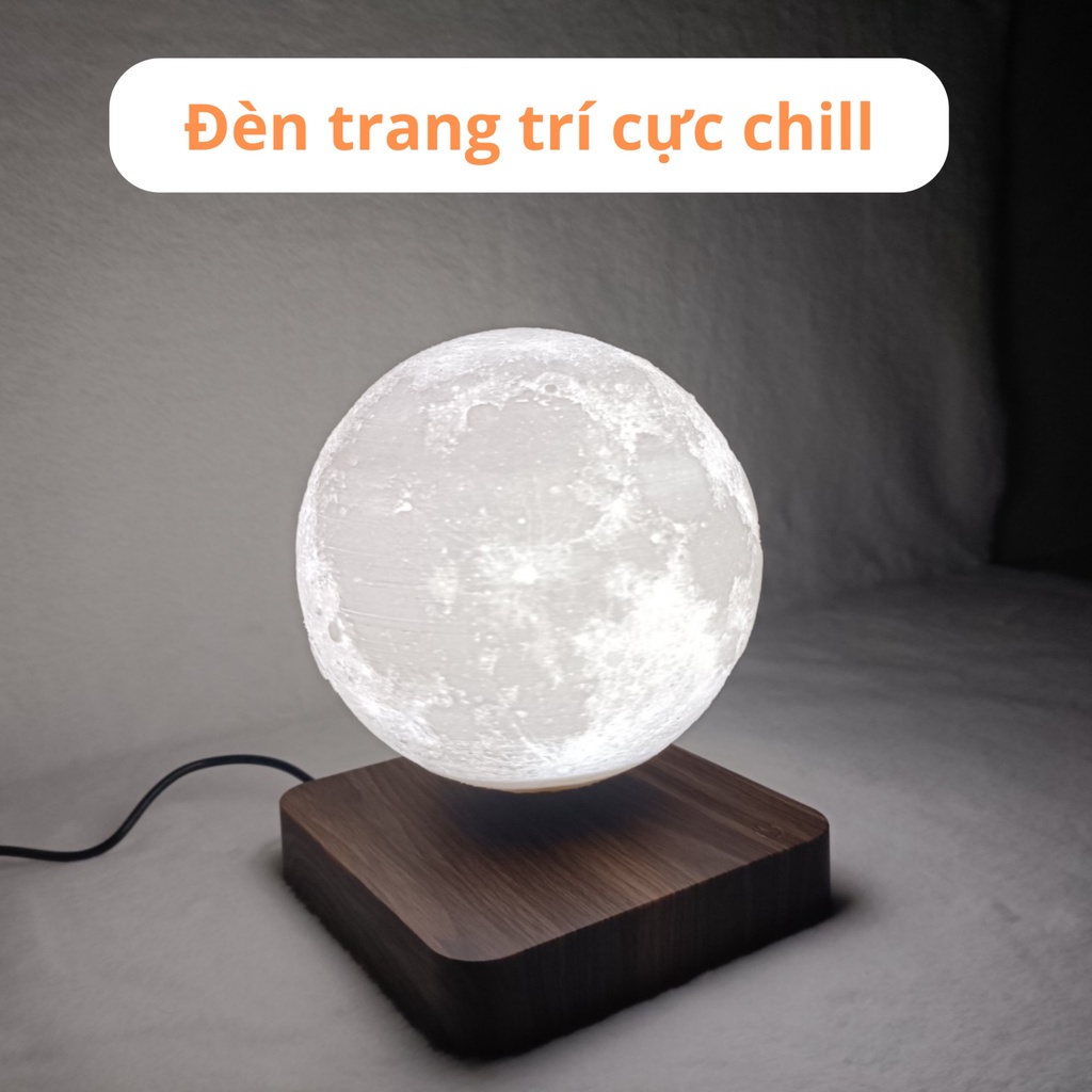 Đèn ngủ mặt trăng lơ lửng cảm ứng - Mặt trăng lơ lửng trang trí siêu đẹp (BẢO HÀNH 6 THÁNG)