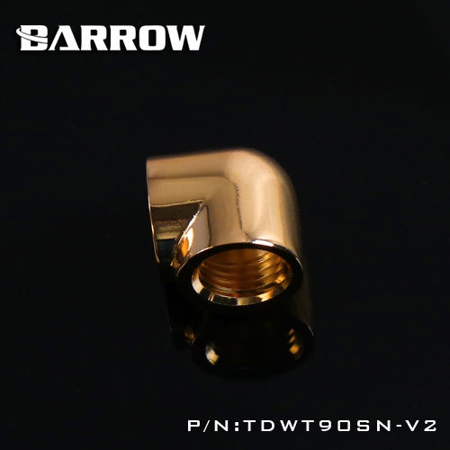 Fitting tản nhiệt nước 90 hai đầu âm Barrow TDWT90SN-V2