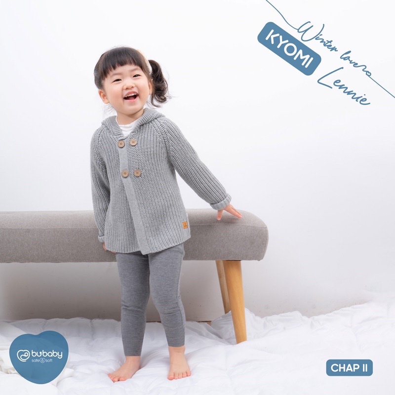 Bubaby-Áo khoác len có mũ