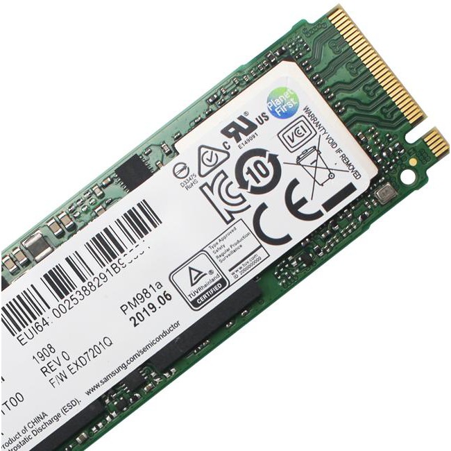 Ổ cứng SSD M2-PCIe 256GB Samsung PM981a NVMe 2280 (OEM Samsung 970 EVO Plus)