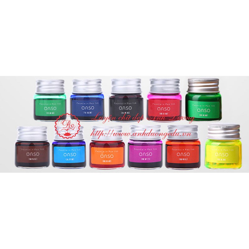 Mực Oaso 20ml - Mực Nhật, Mực Chính Hãng, Nhập Khẩu Nhật, Không Lắng Cặn, Màu Tươi Sáng