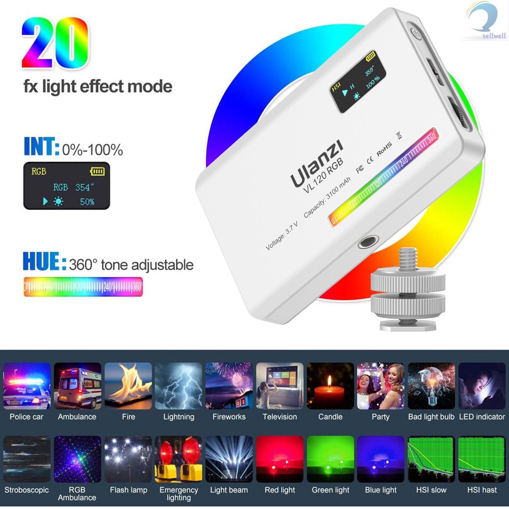 Đèn video light Vijim Ulanzi VL120 RGB