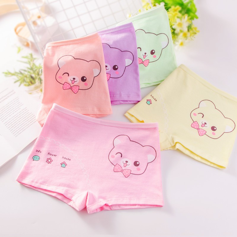 Quần chip đùi, quần lót cotton họa tiết đáng yêu xinh xắn cho bé gái Sammy Kids